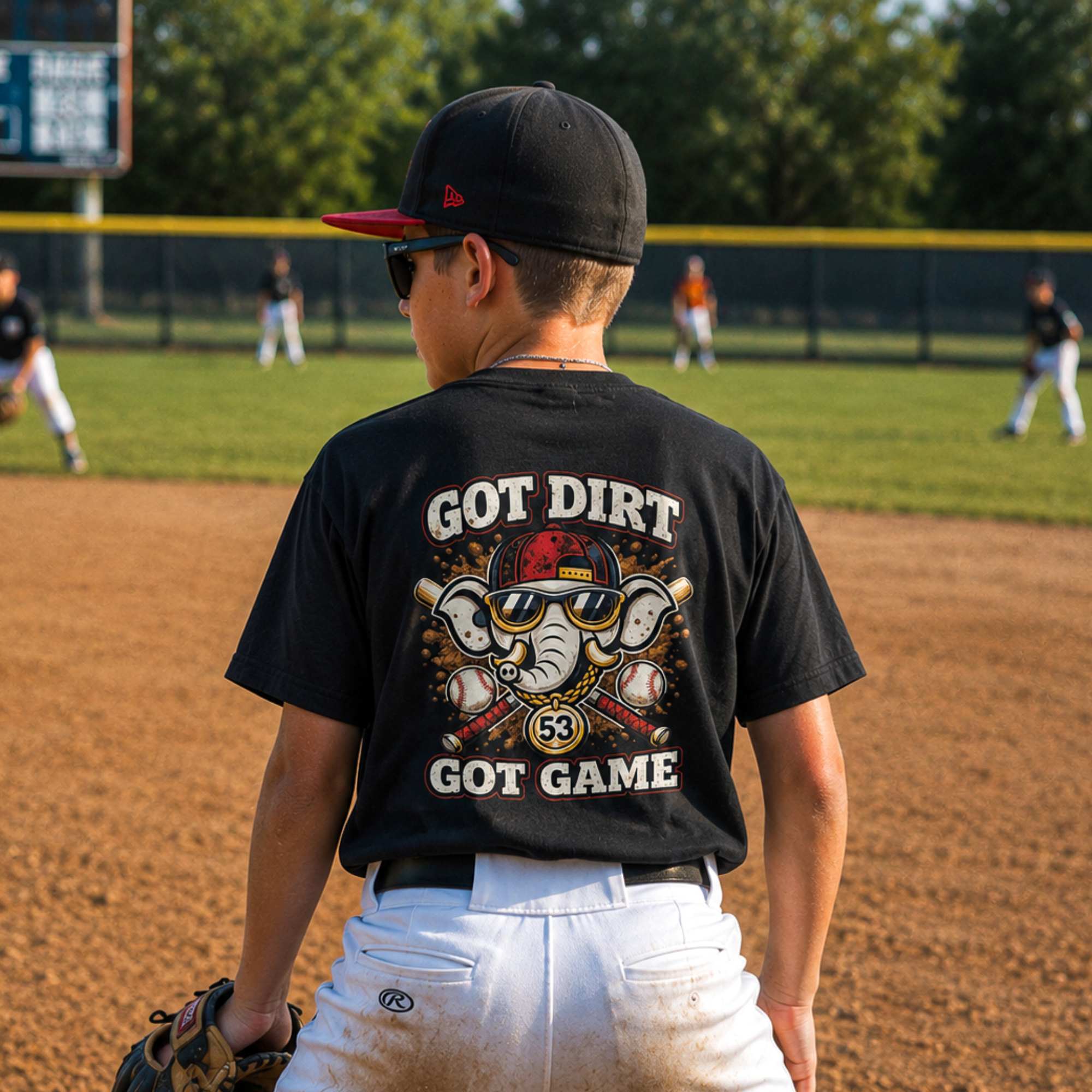 'Got Dirt Got Game' Arrogant Elephant Youth Shirt