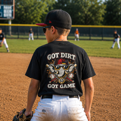'Got Dirt Got Game' Arrogant Elephant Youth Shirt