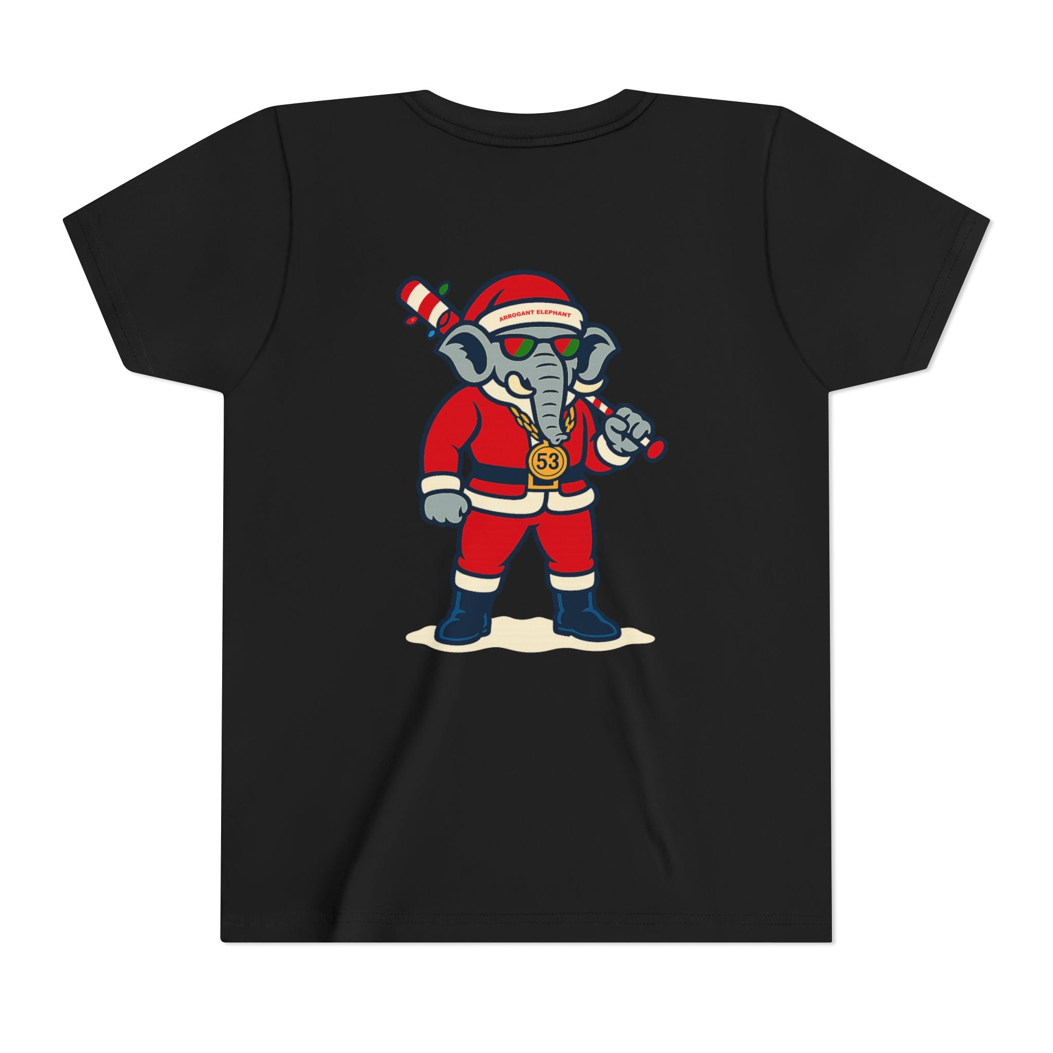 Arrogant Elephant™ Santa Dinger Youth Tee – Limited Holiday Edition