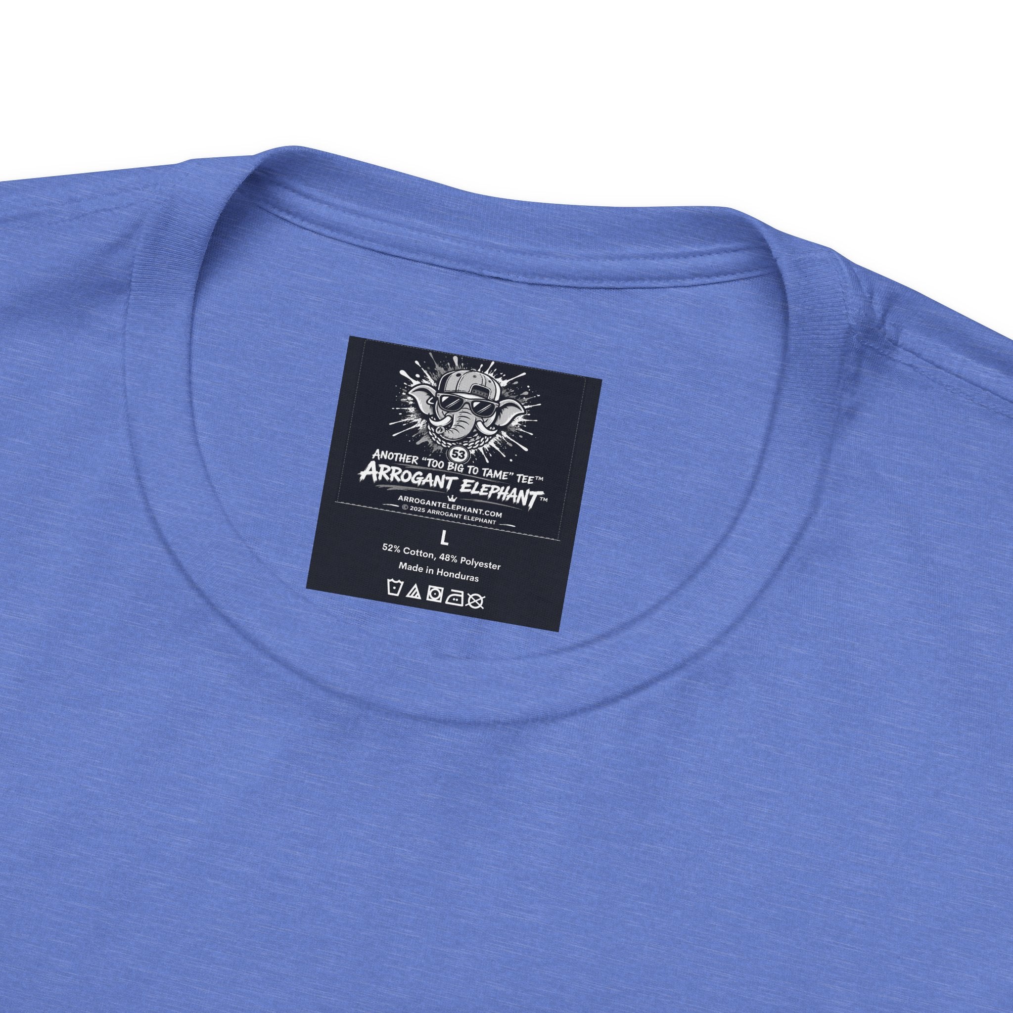 Adult Arrogant Elephant Graphic Tee — Retro Mascot Tee for Fans & Streetwear