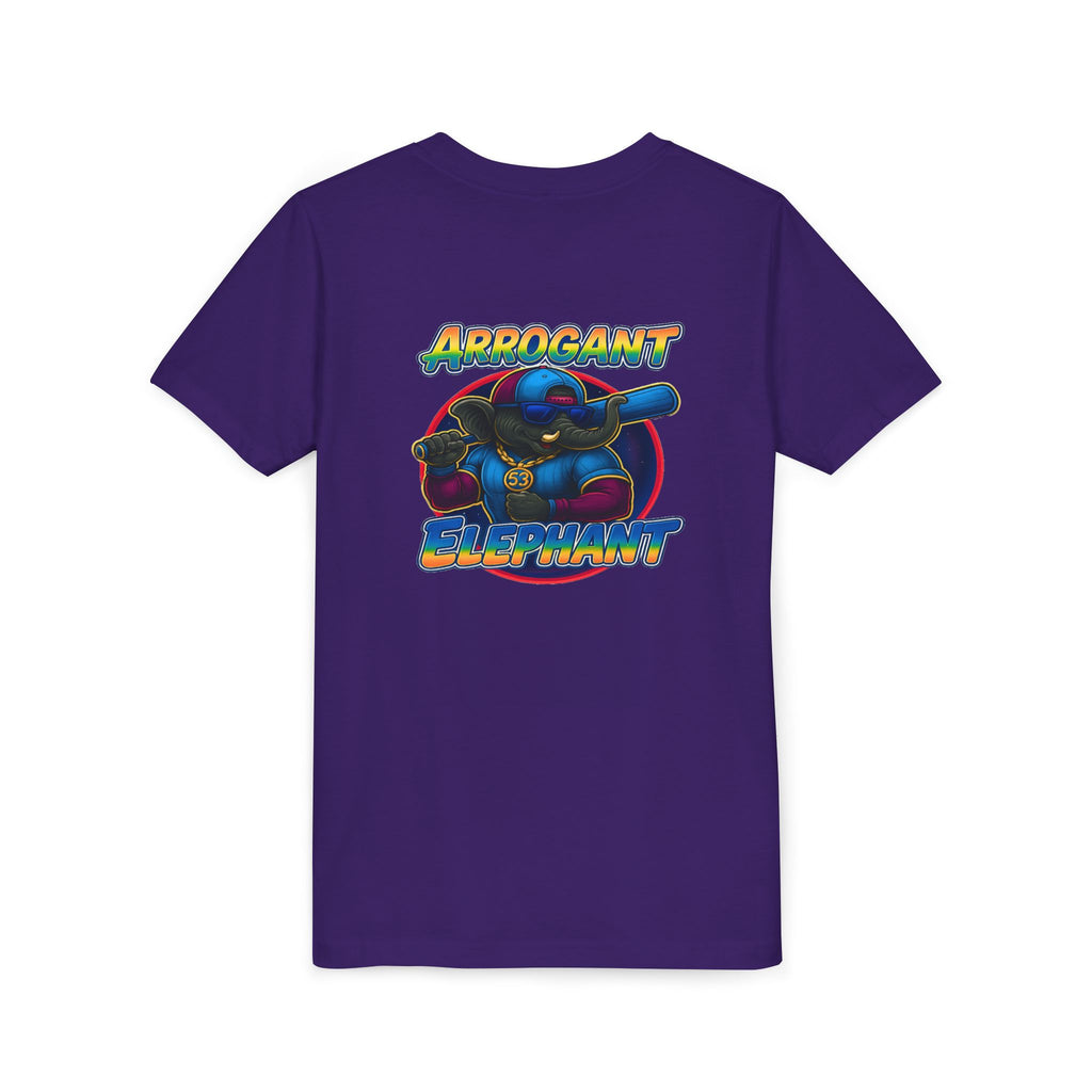 Arrogant Elephant™ Power Play baseball Tee; Game Day Energy. Streetwear Attitude. (HERO EDITION)