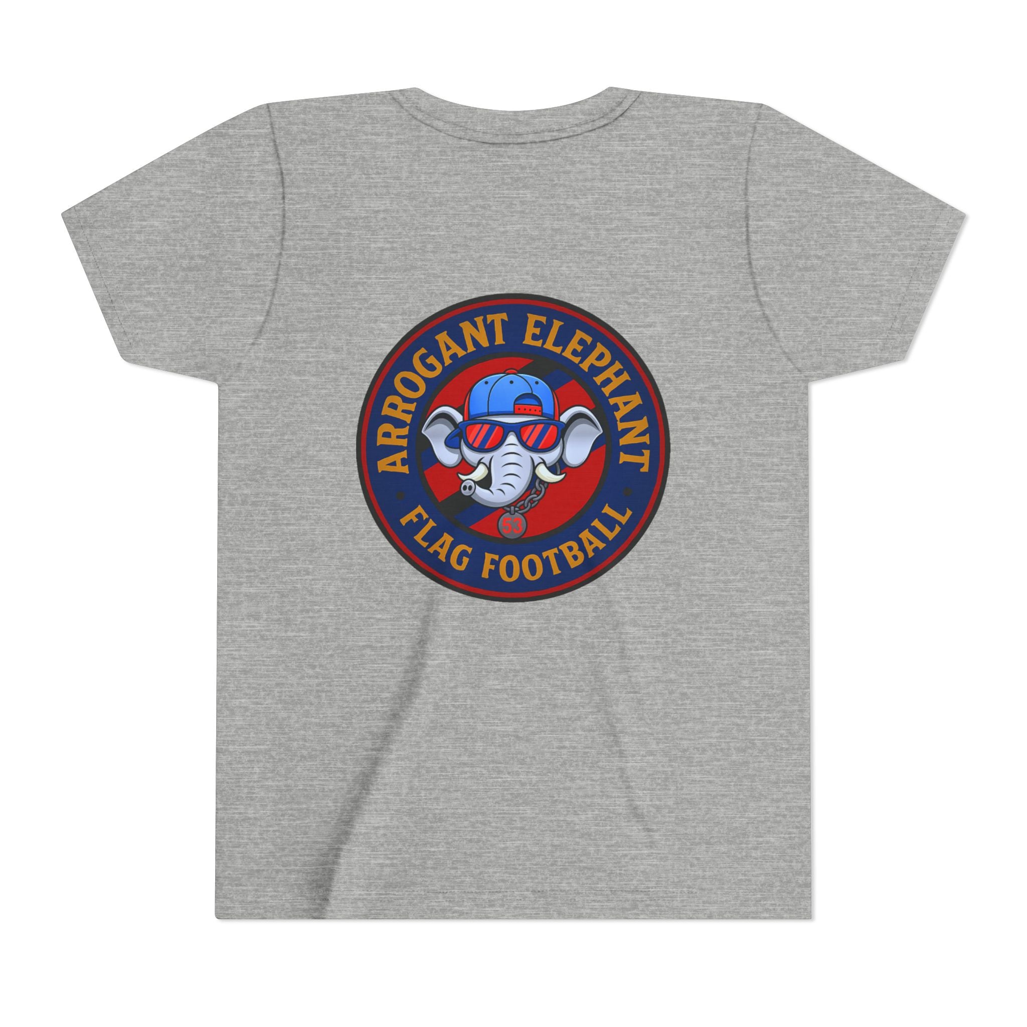 Arrogant Elephant™ Flag Football Tee – Youth "From the field to the stands — rep the elephant with pride"