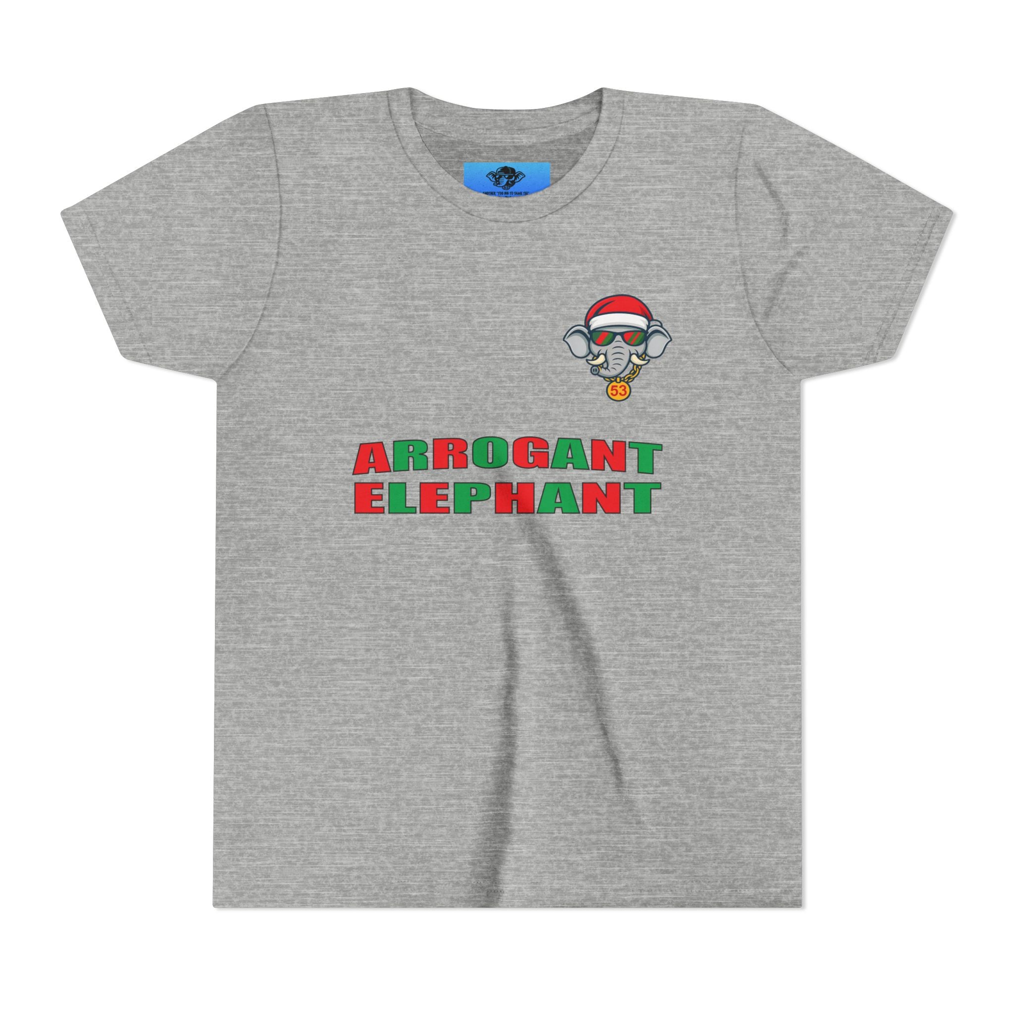 Arrogant Elephant™ Santa Dinger Youth Tee – Limited Holiday Edition