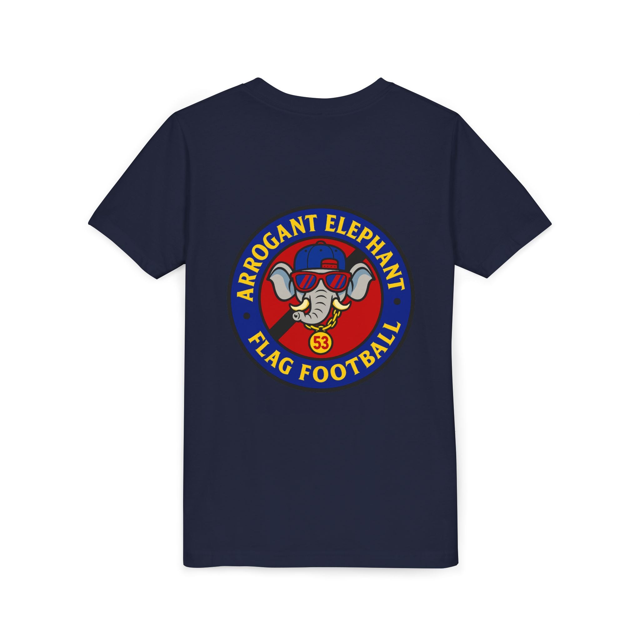Arrogant Elephant™ Flag Football Tee – Youth "From the field to the stands — rep the elephant with pride"