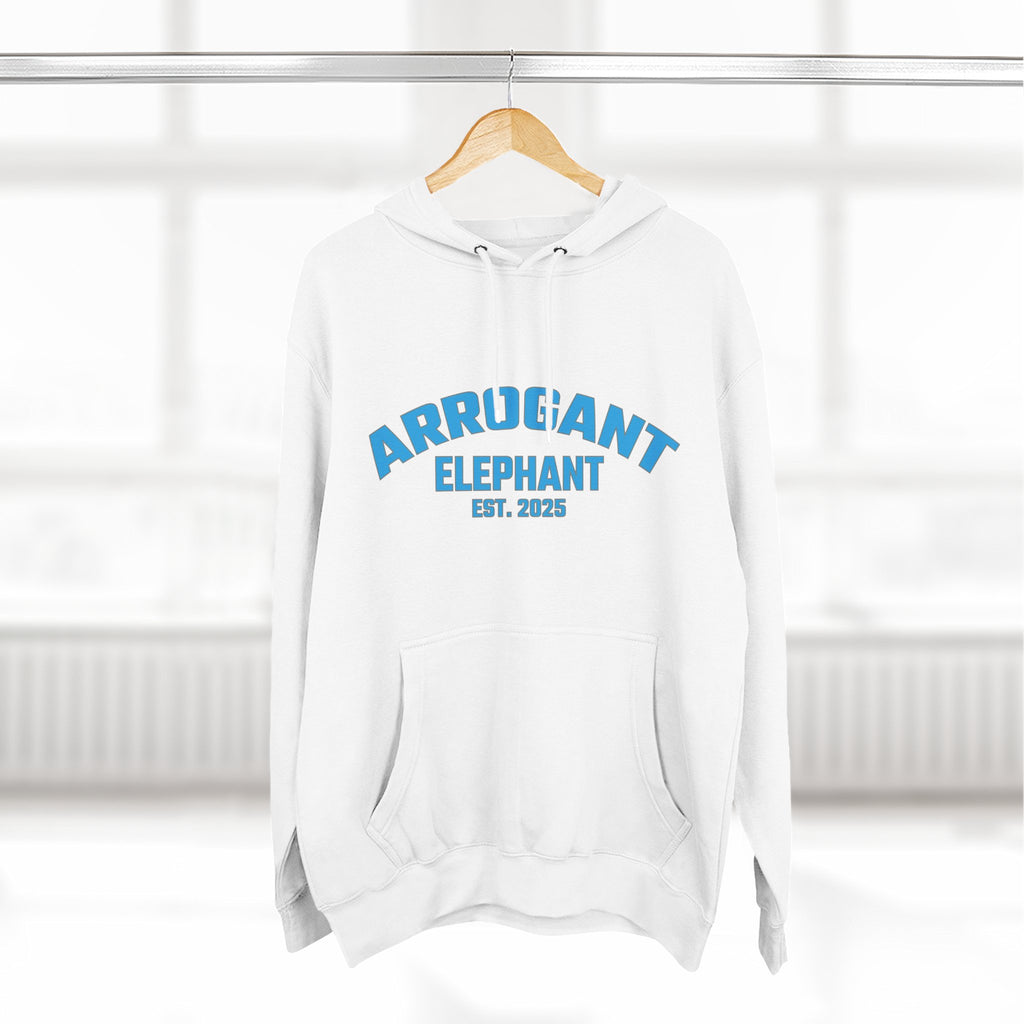 Arrogant Elephant™ Retro Collegiate Hoodie – Est. 2025