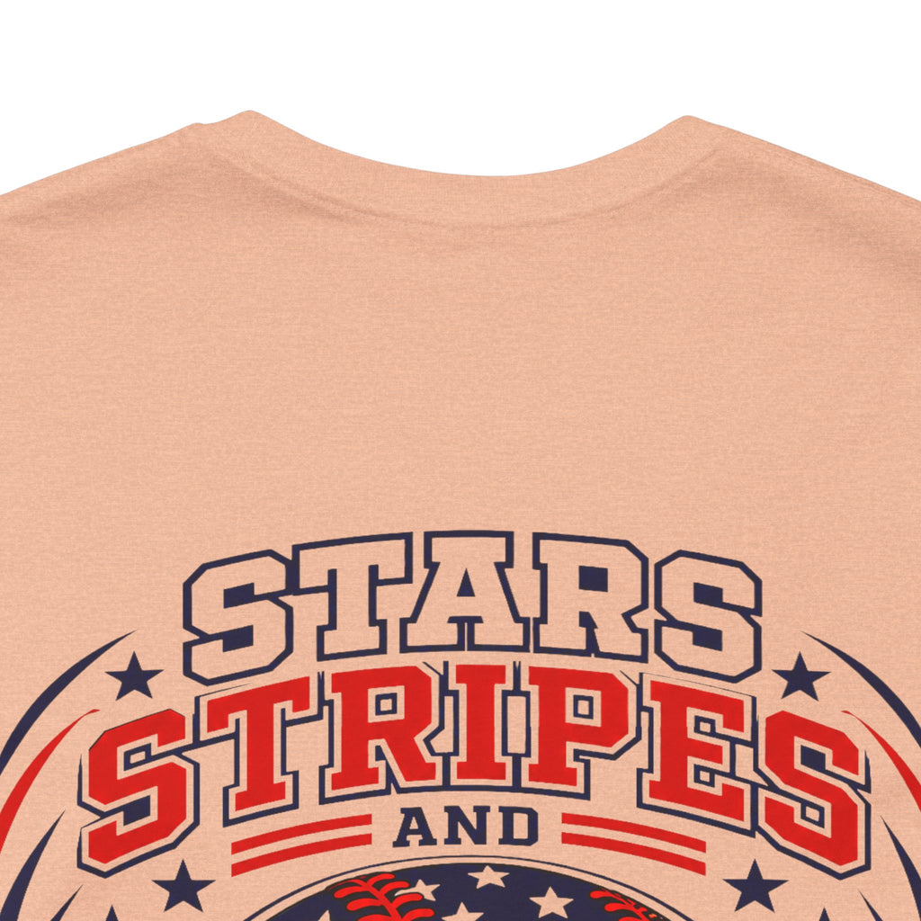 Adult Stars, Stripes and Seams T-Shirt — Patriotic Baseball Tee