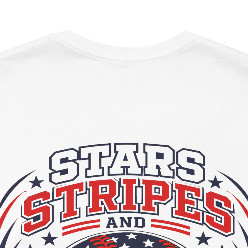 Adult Stars, Stripes and Seams T-Shirt — Patriotic Baseball Tee