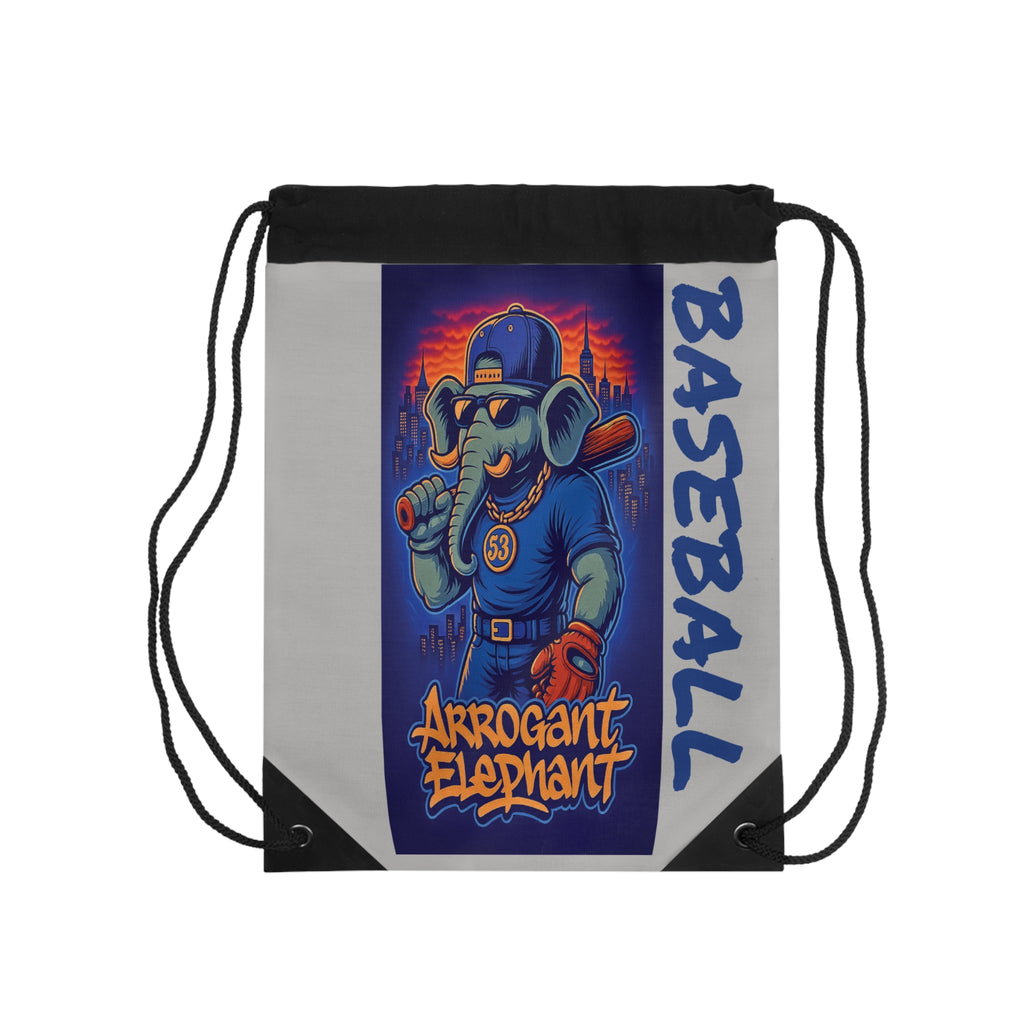 Arrogant Elephant Baseball Drawstring Bag