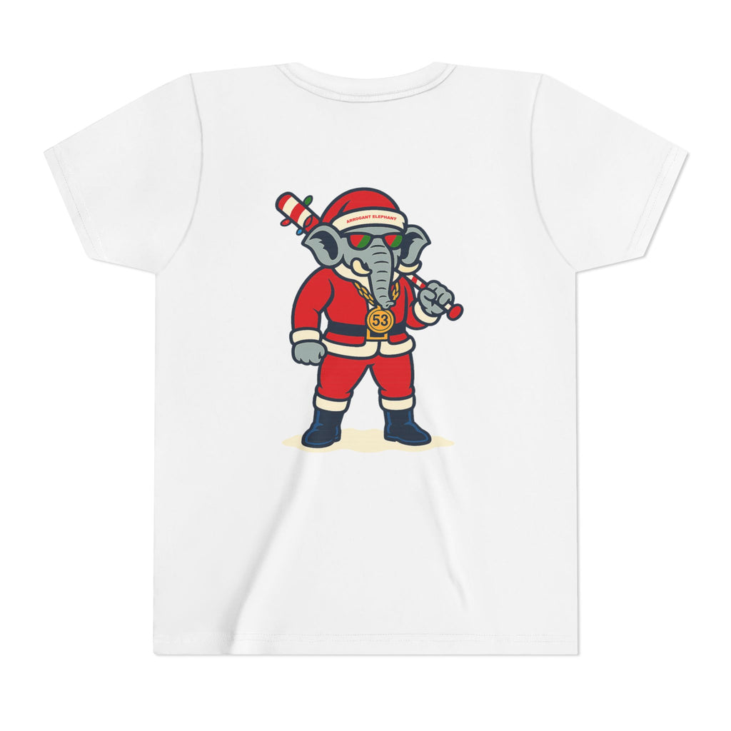Arrogant Elephant™ Santa Dinger Youth Tee – Limited Holiday Edition