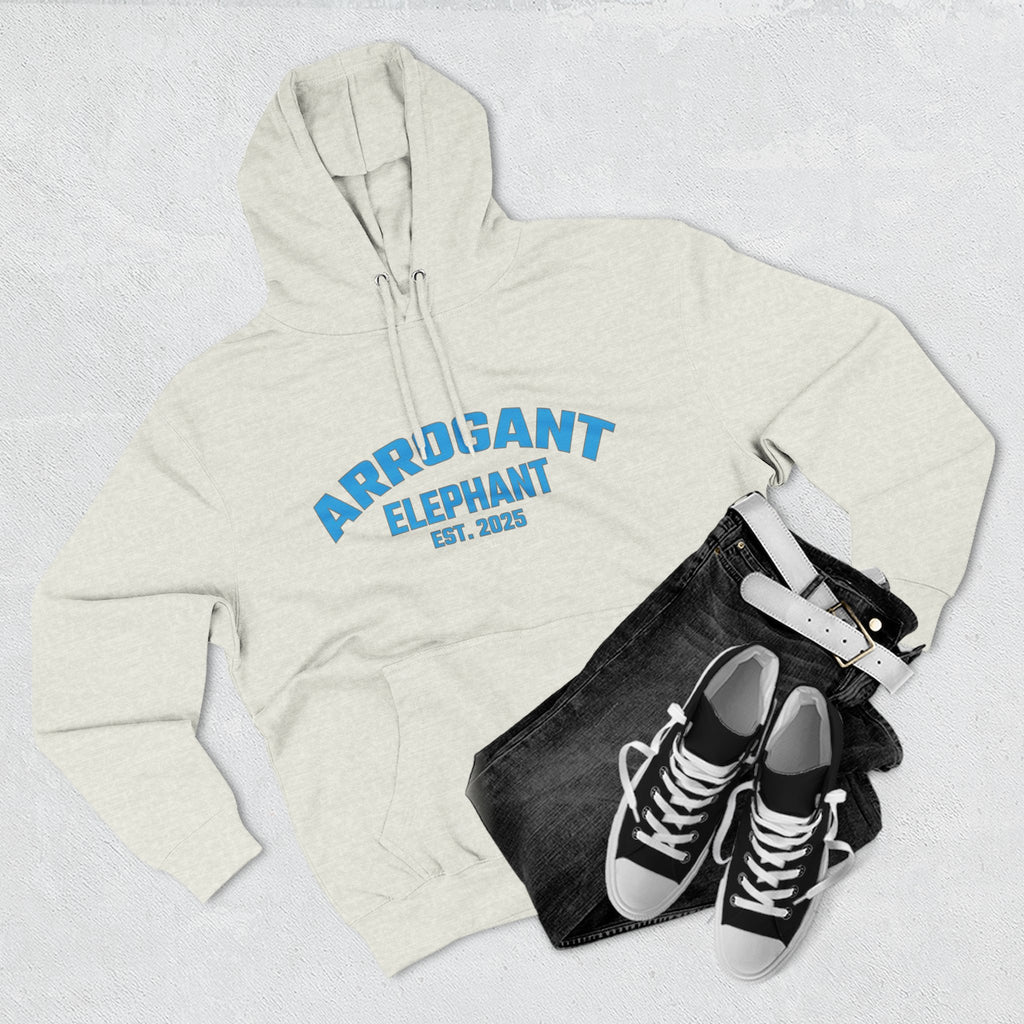 Arrogant Elephant™ Retro Collegiate Hoodie – Est. 2025