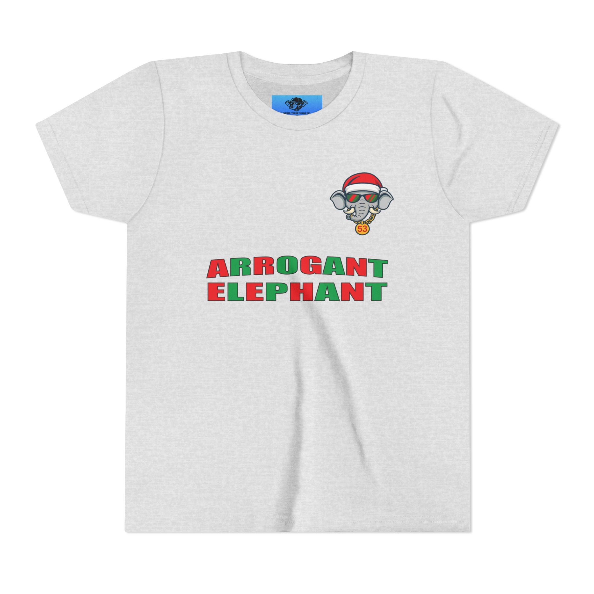 Arrogant Elephant™ Santa Dinger Youth Tee – Limited Holiday Edition