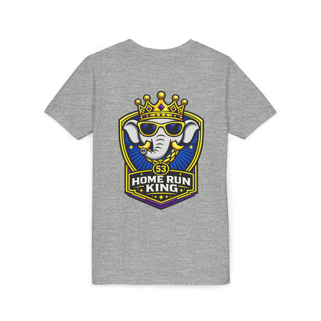 Youth Tee — Home Run King Elephant Baseball Logo