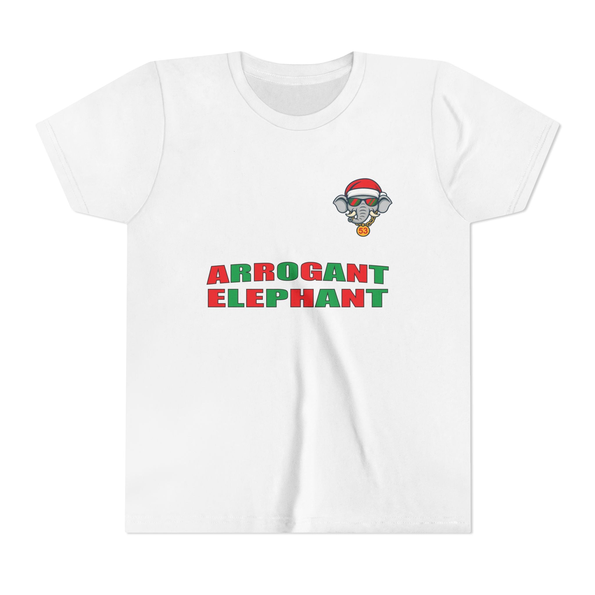 Arrogant Elephant™ Santa Dinger Youth Tee – Limited Holiday Edition