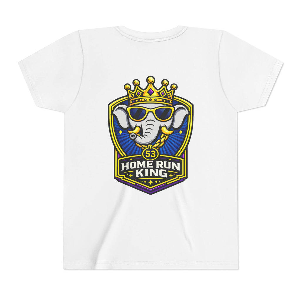 Youth Tee — Home Run King Elephant Baseball Logo