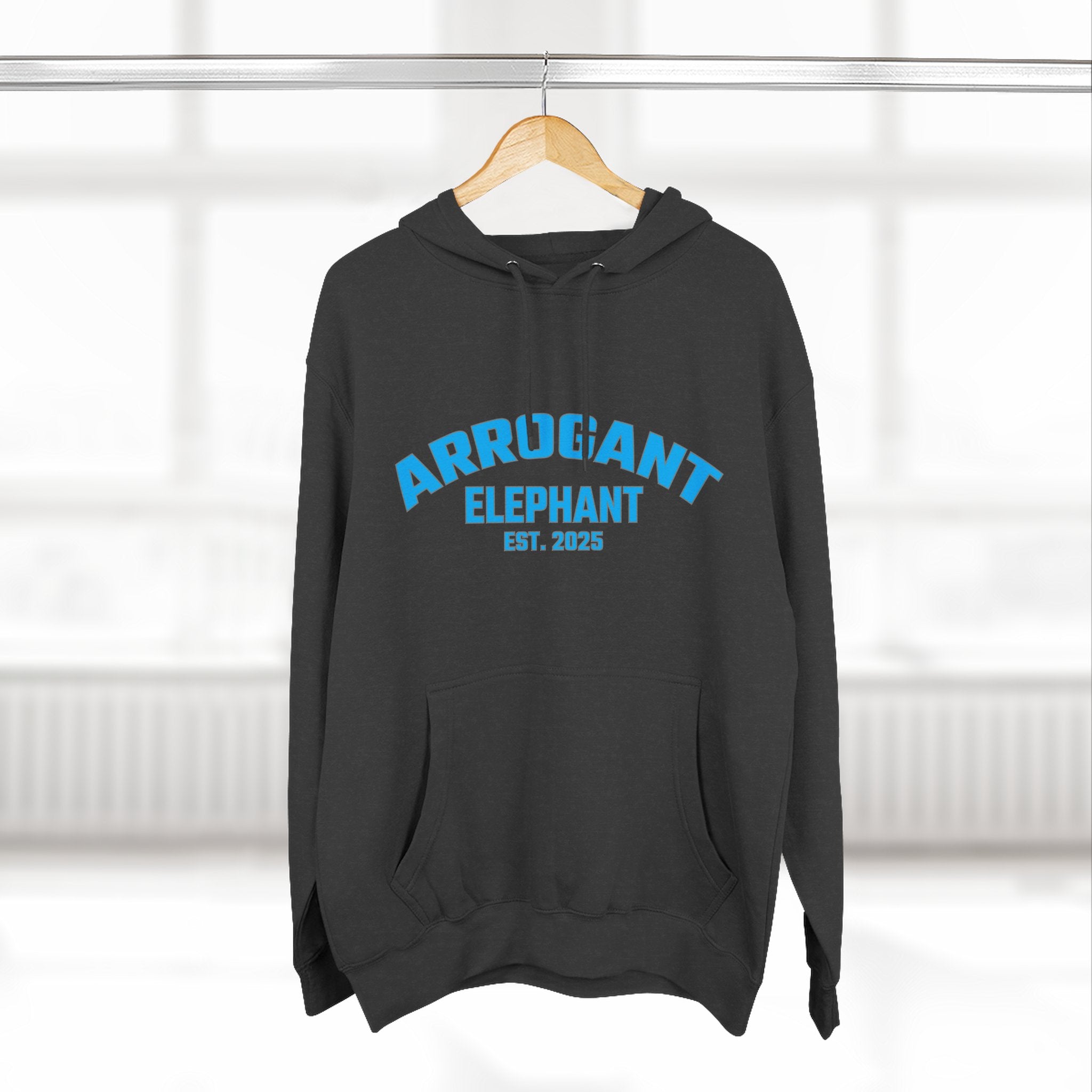 Arrogant Elephant™ Retro Collegiate Hoodie – Est. 2025