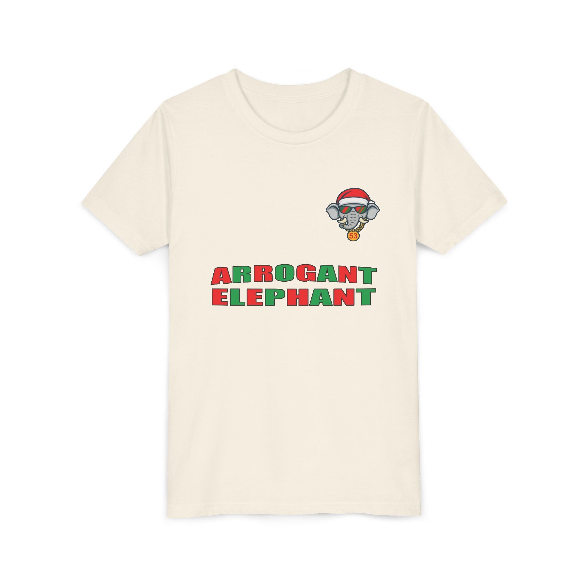 Arrogant Elephant™ Santa Dinger Youth Tee – Limited Holiday Edition