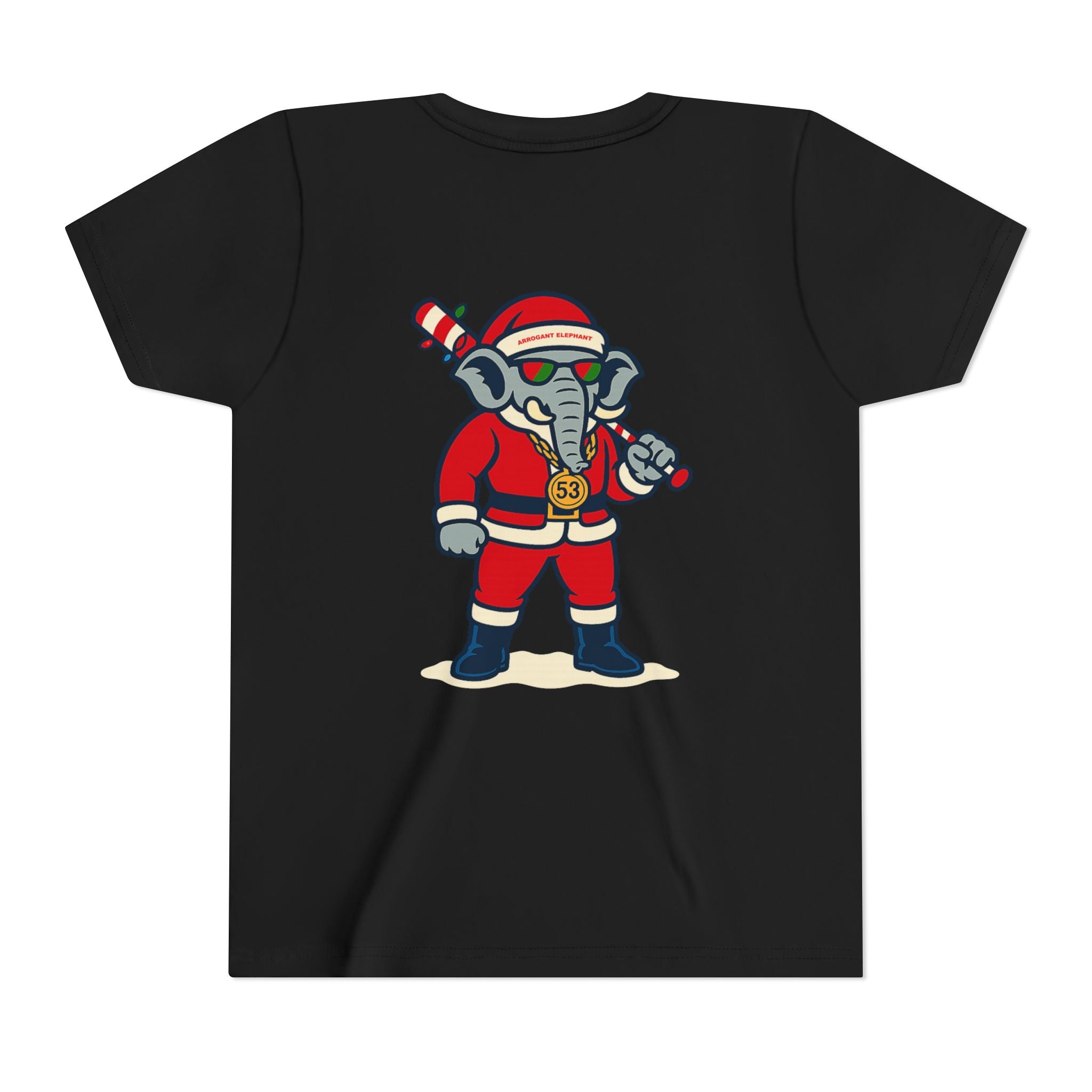 Arrogant Elephant™ Santa Dinger Youth Tee – Limited Holiday Edition