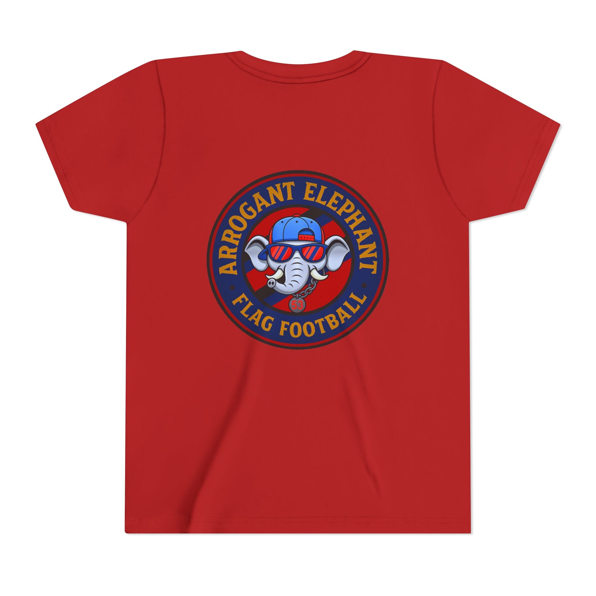 Arrogant Elephant™ Flag Football Tee – Youth "From the field to the stands — rep the elephant with pride"