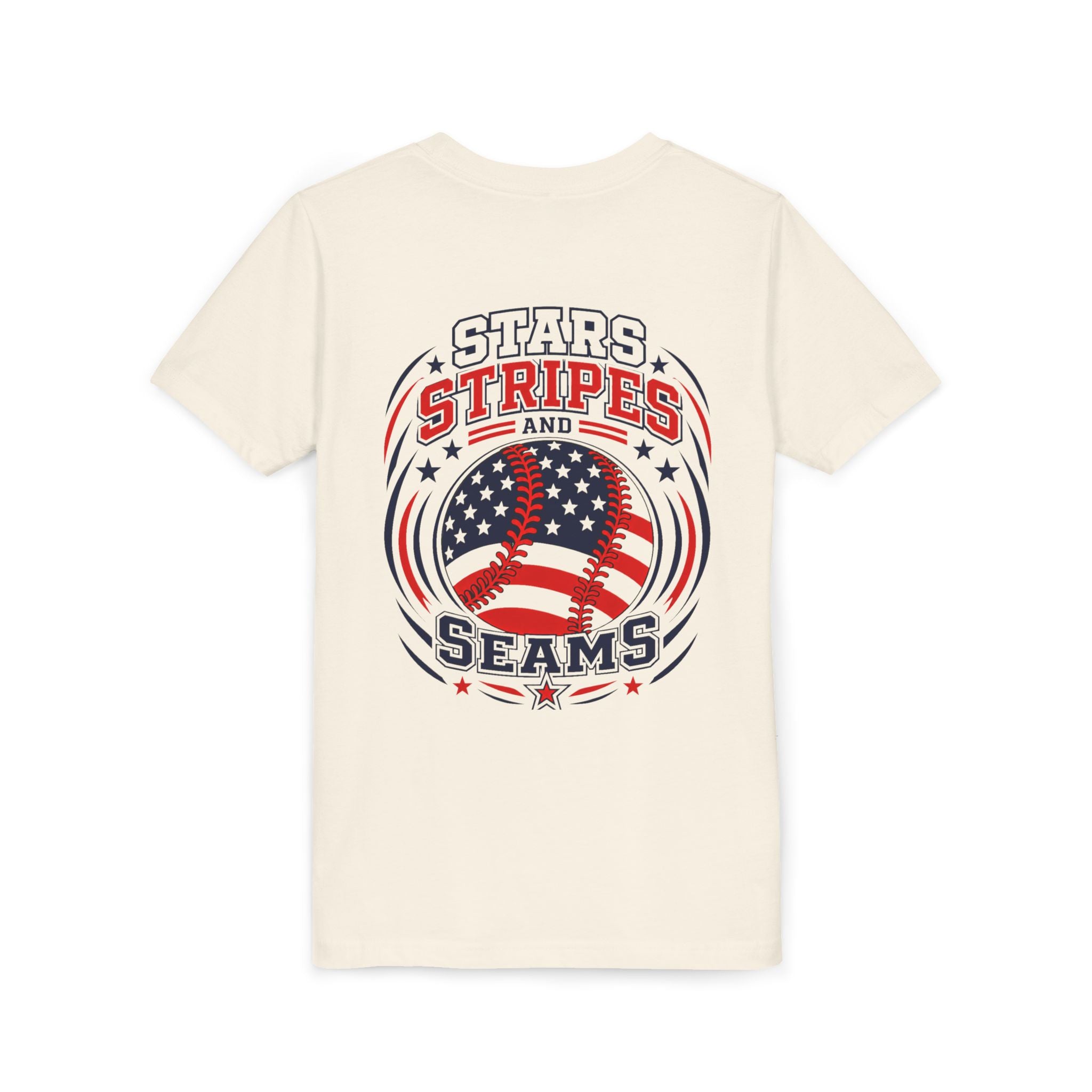 Youth Tee — "Stars, Stripes and Seams" Patriotic Baseball Shirt