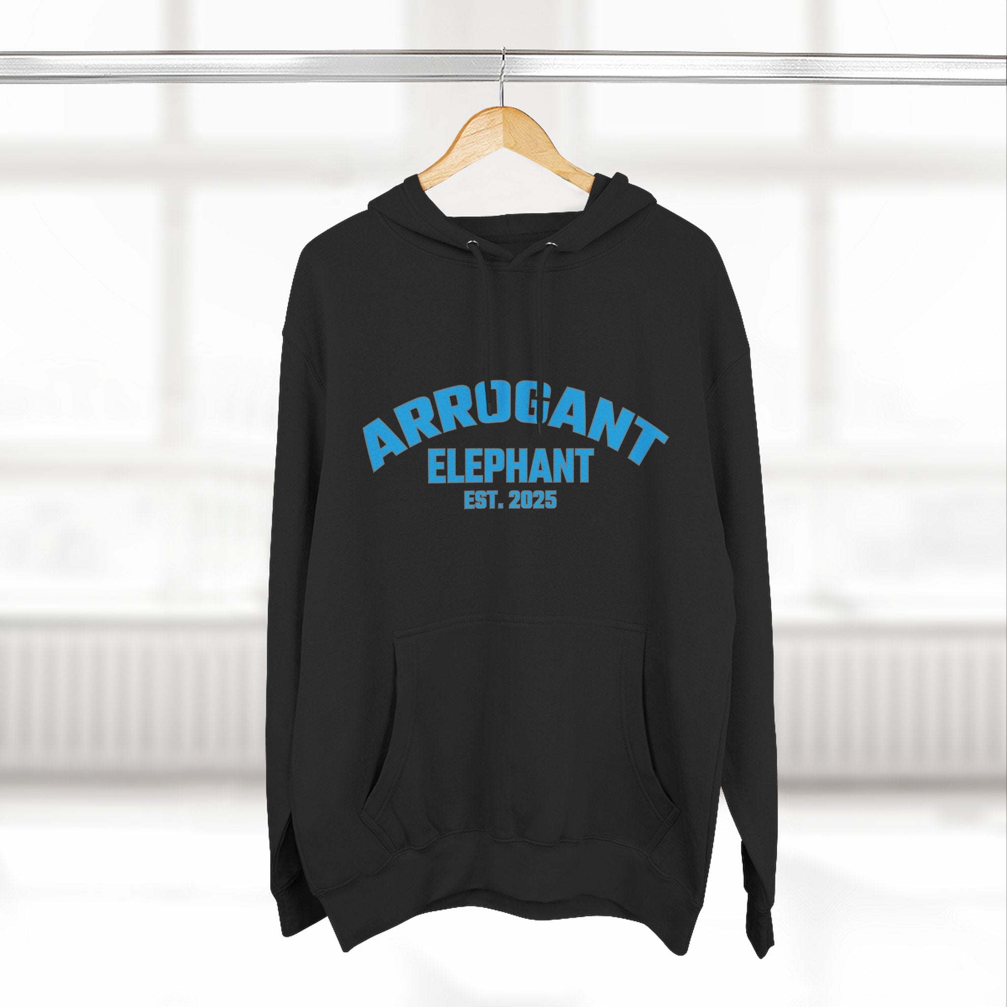 Arrogant Elephant™ Retro Collegiate Hoodie – Est. 2025