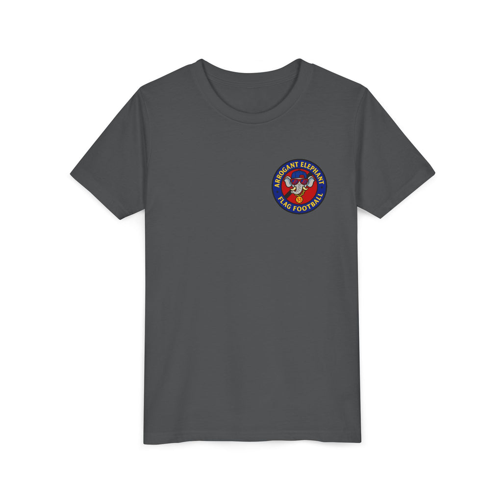 Arrogant Elephant™ Flag Football Tee – Youth "From the field to the stands — rep the elephant with pride"