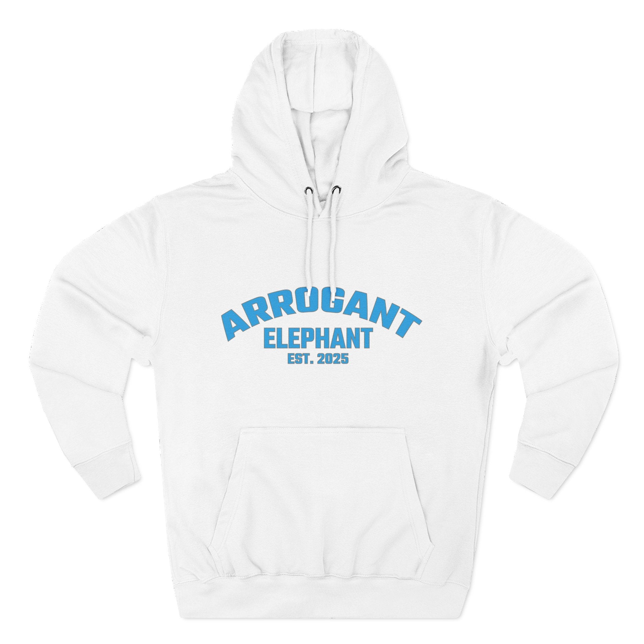 Arrogant Elephant™ Retro Collegiate Hoodie – Est. 2025
