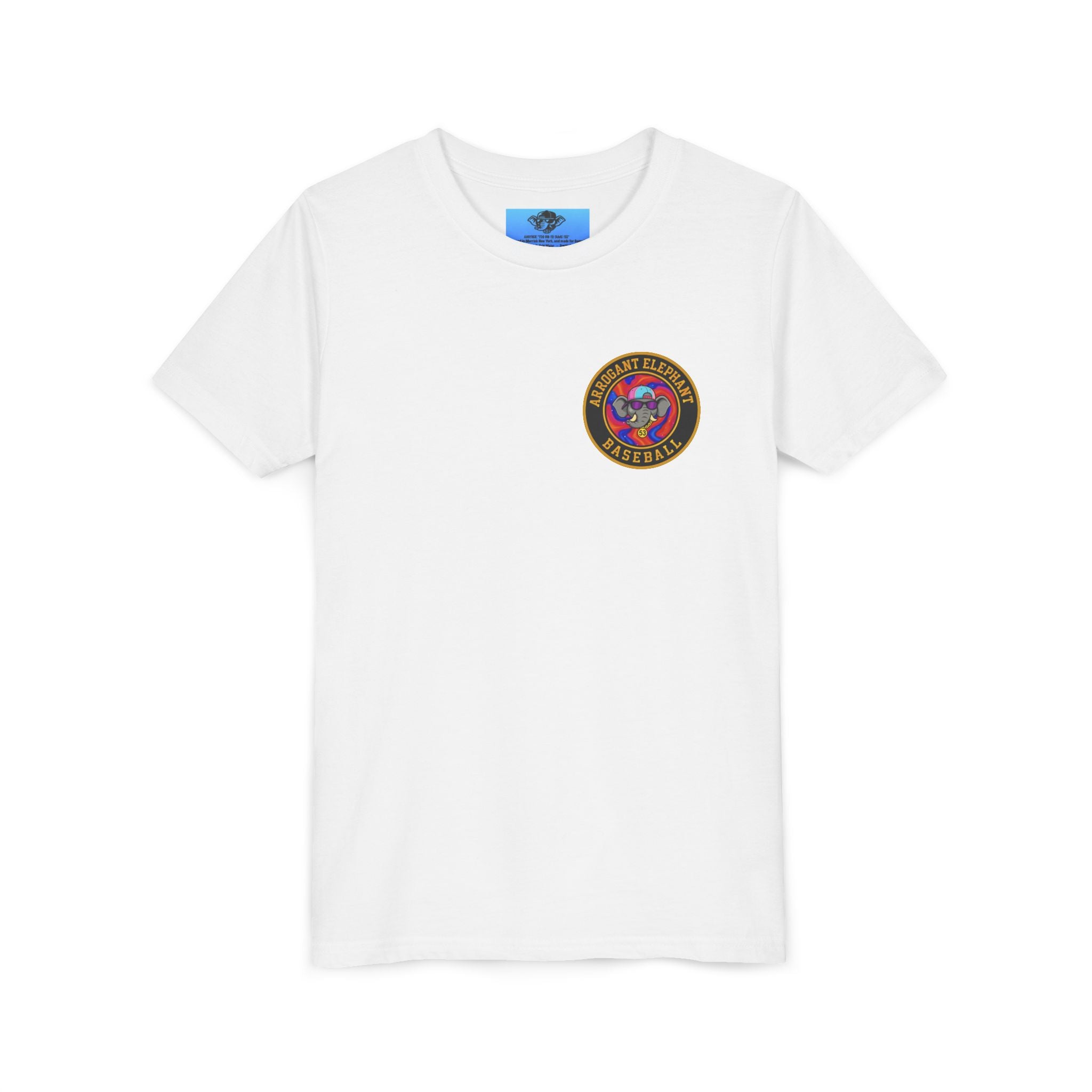 Arrogant Elephant™ Power Play baseball Tee; Game Day Energy. Streetwear Attitude. (HERO EDITION)
