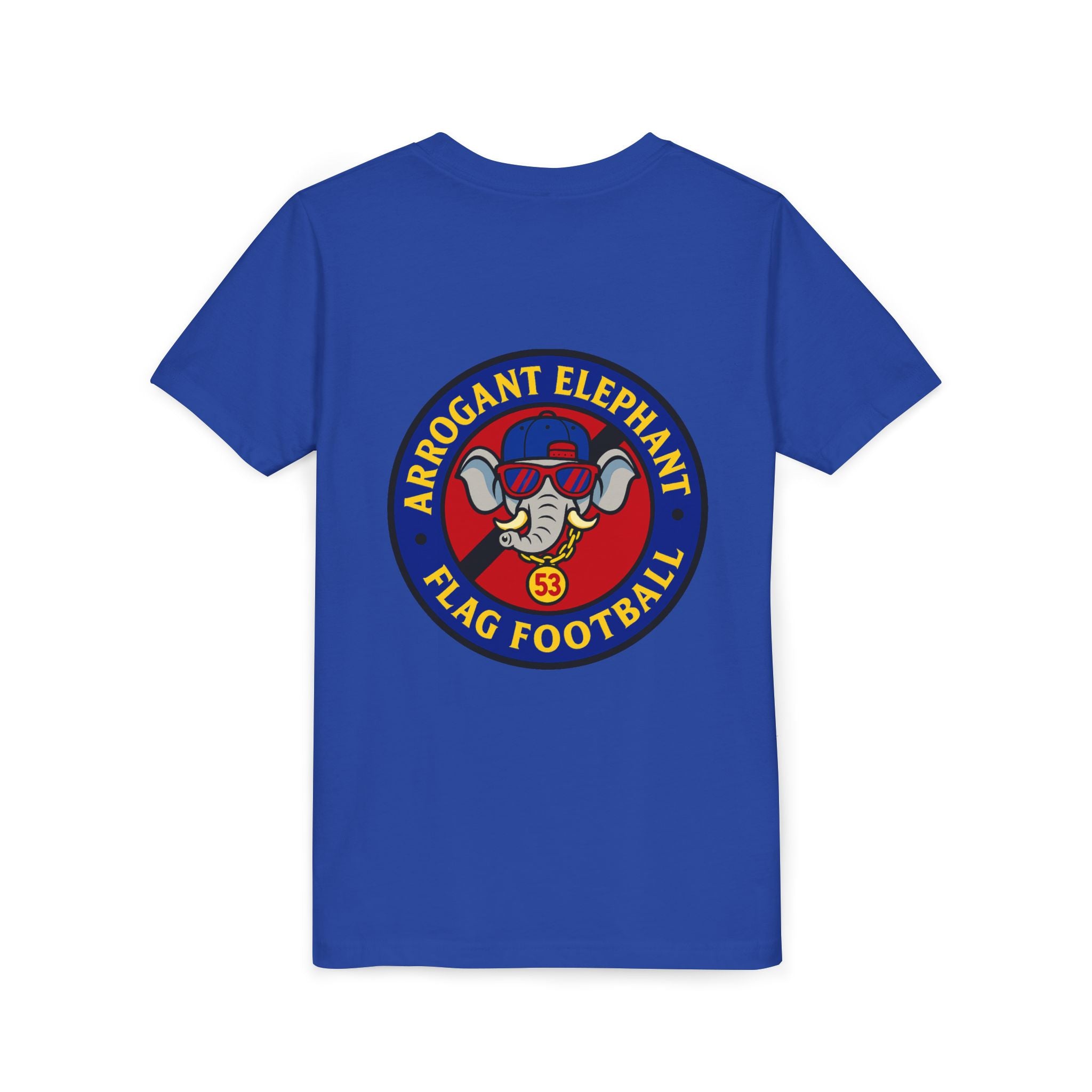 Arrogant Elephant™ Flag Football Tee – Youth "From the field to the stands — rep the elephant with pride"