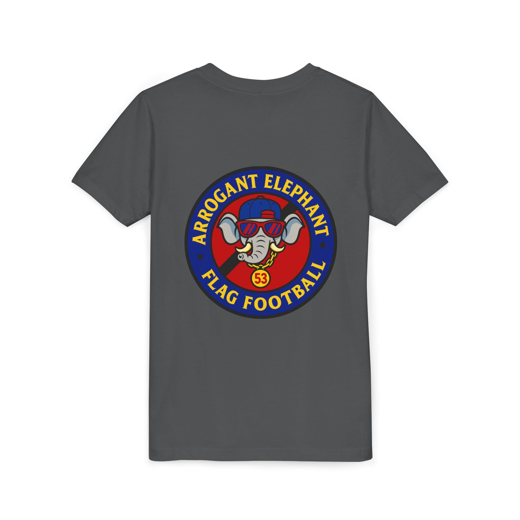 Arrogant Elephant™ Flag Football Tee – Youth "From the field to the stands — rep the elephant with pride"