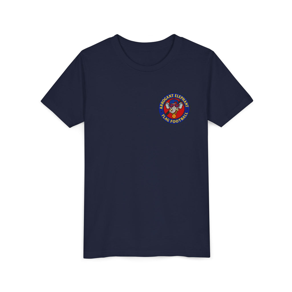 Arrogant Elephant™ Flag Football Tee – Youth "From the field to the stands — rep the elephant with pride"