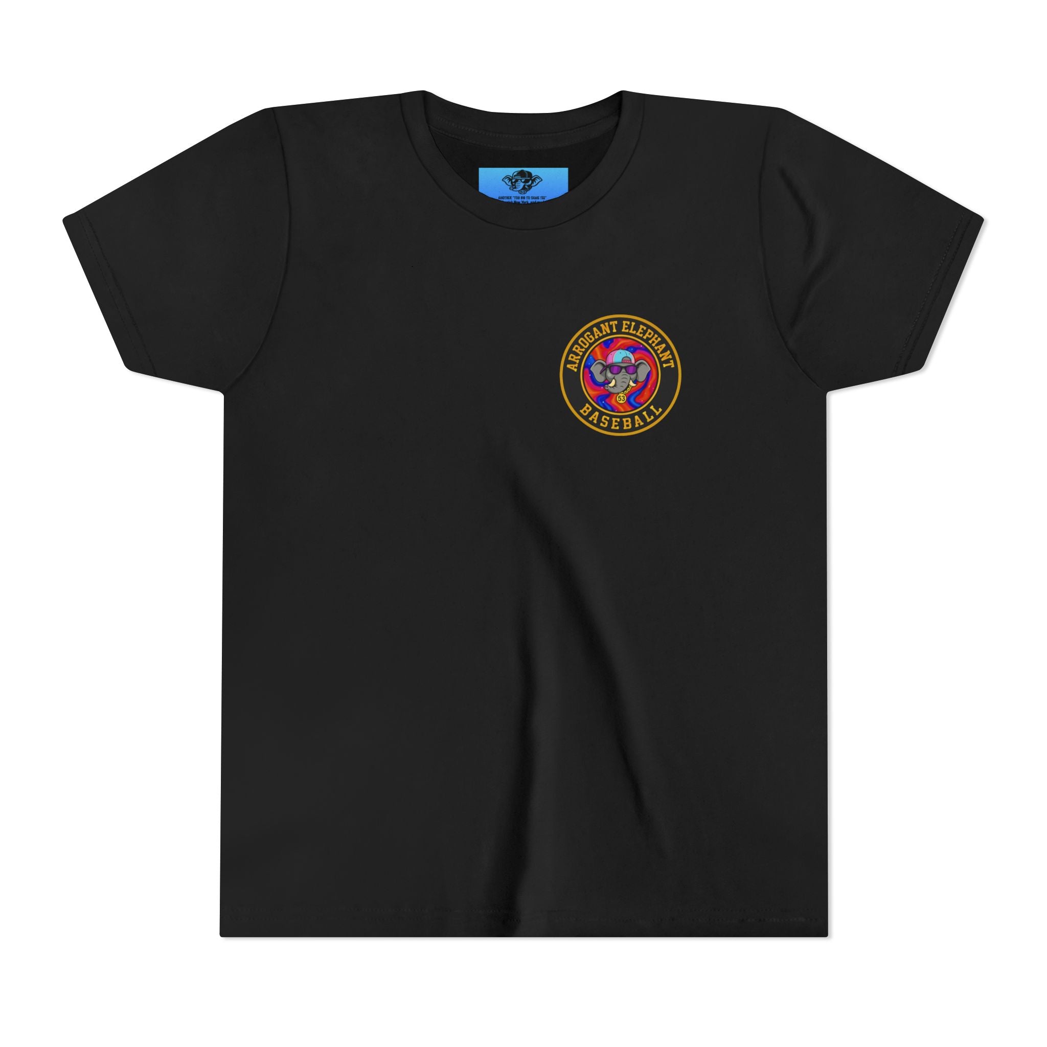 Arrogant Elephant™ Power Play baseball Tee; Game Day Energy. Streetwear Attitude. (HERO EDITION)