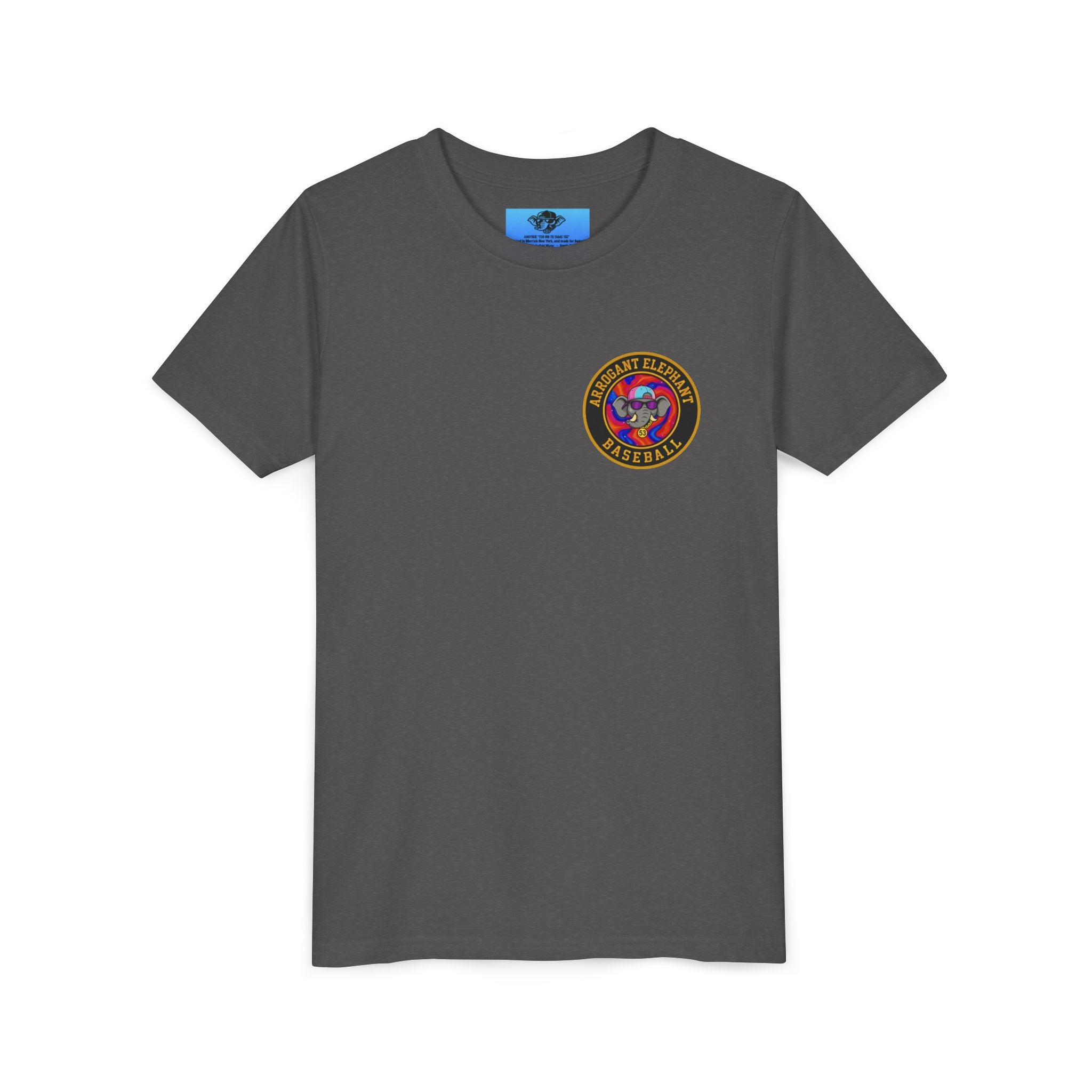 Arrogant Elephant™ Power Play baseball Tee; Game Day Energy. Streetwear Attitude. (HERO EDITION)