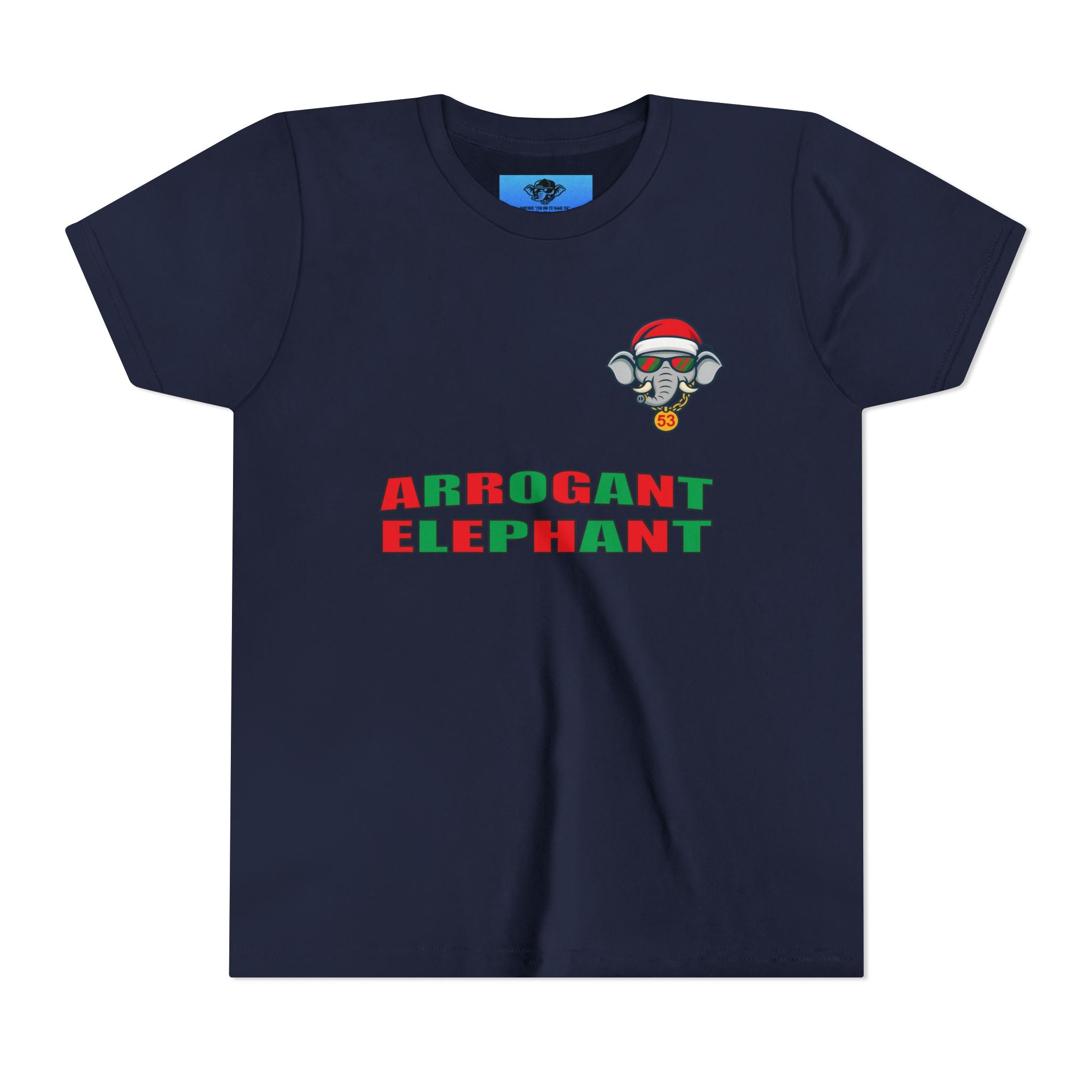 Arrogant Elephant™ Santa Dinger Youth Tee – Limited Holiday Edition