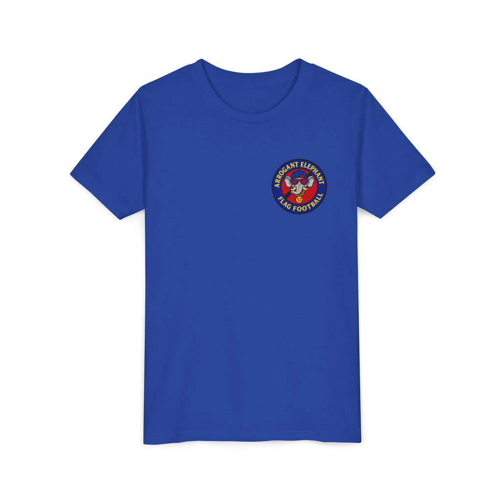 Arrogant Elephant™ Flag Football Tee – Youth "From the field to the stands — rep the elephant with pride"