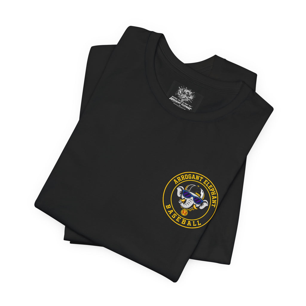 Adult Arrogant Elephant Graphic Tee — Retro Mascot Tee for Fans & Streetwear