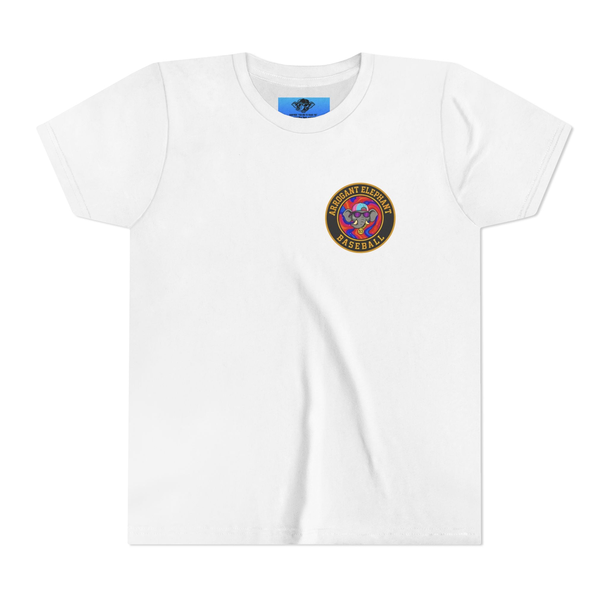Arrogant Elephant™ Power Play baseball Tee; Game Day Energy. Streetwear Attitude. (HERO EDITION)