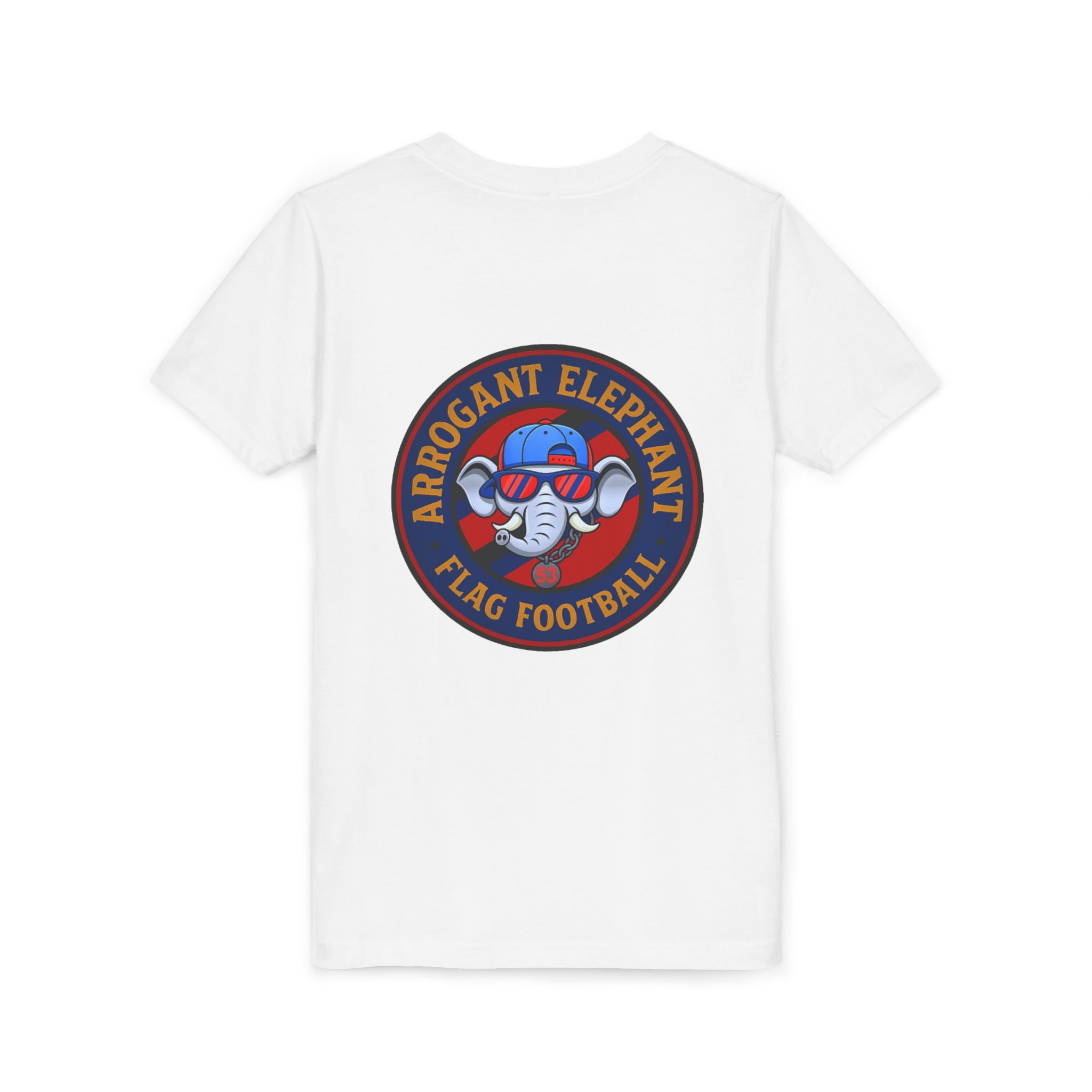 Arrogant Elephant™ Flag Football Tee – Youth "From the field to the stands — rep the elephant with pride"