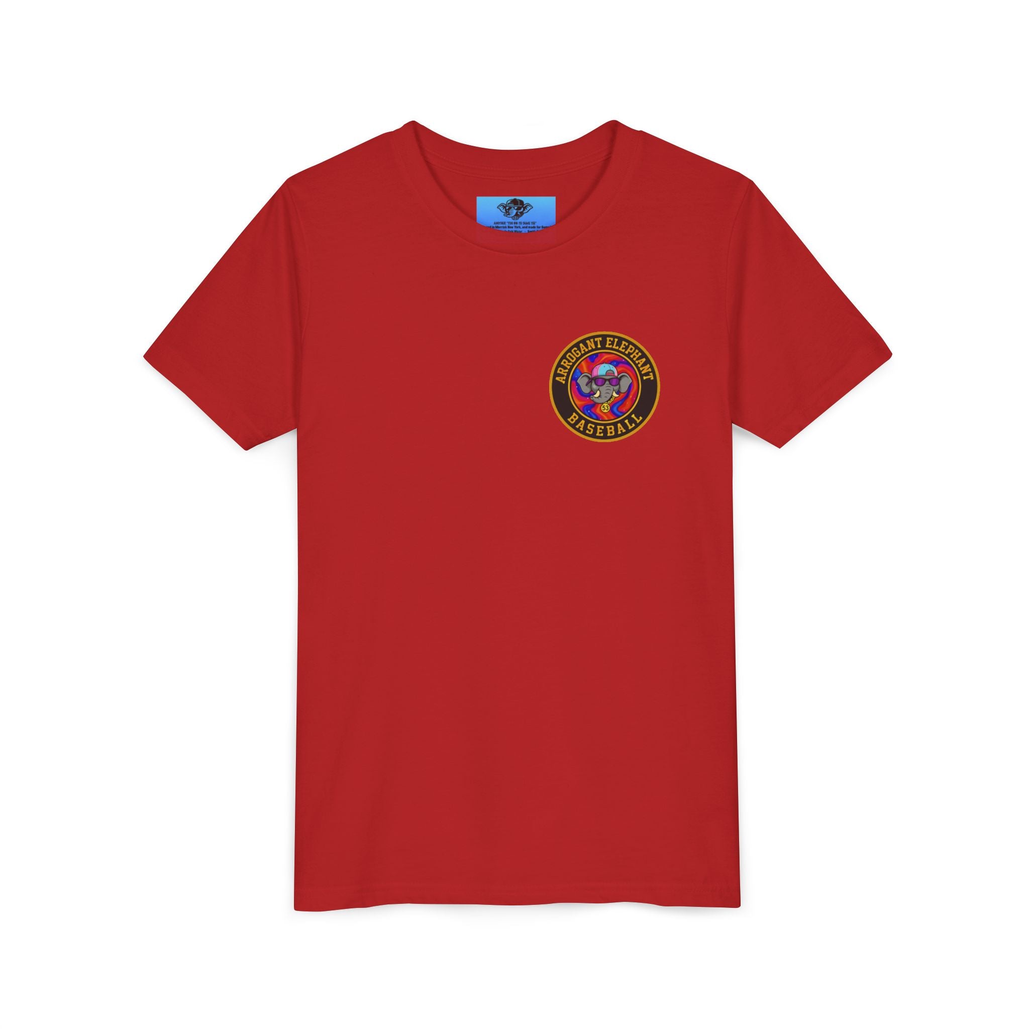 Arrogant Elephant™ Power Play baseball Tee; Game Day Energy. Streetwear Attitude. (HERO EDITION)