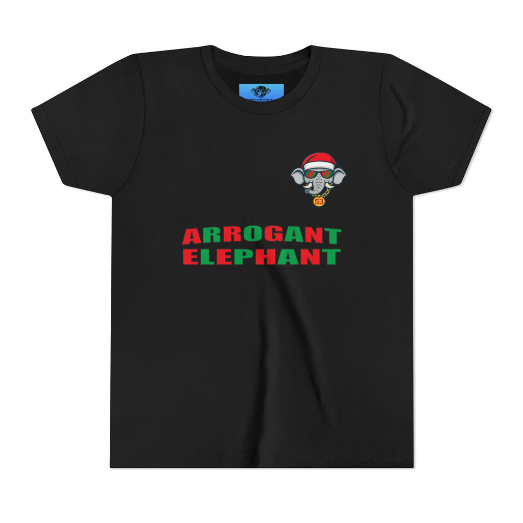 Arrogant Elephant™ Santa Dinger Youth Tee – Limited Holiday Edition