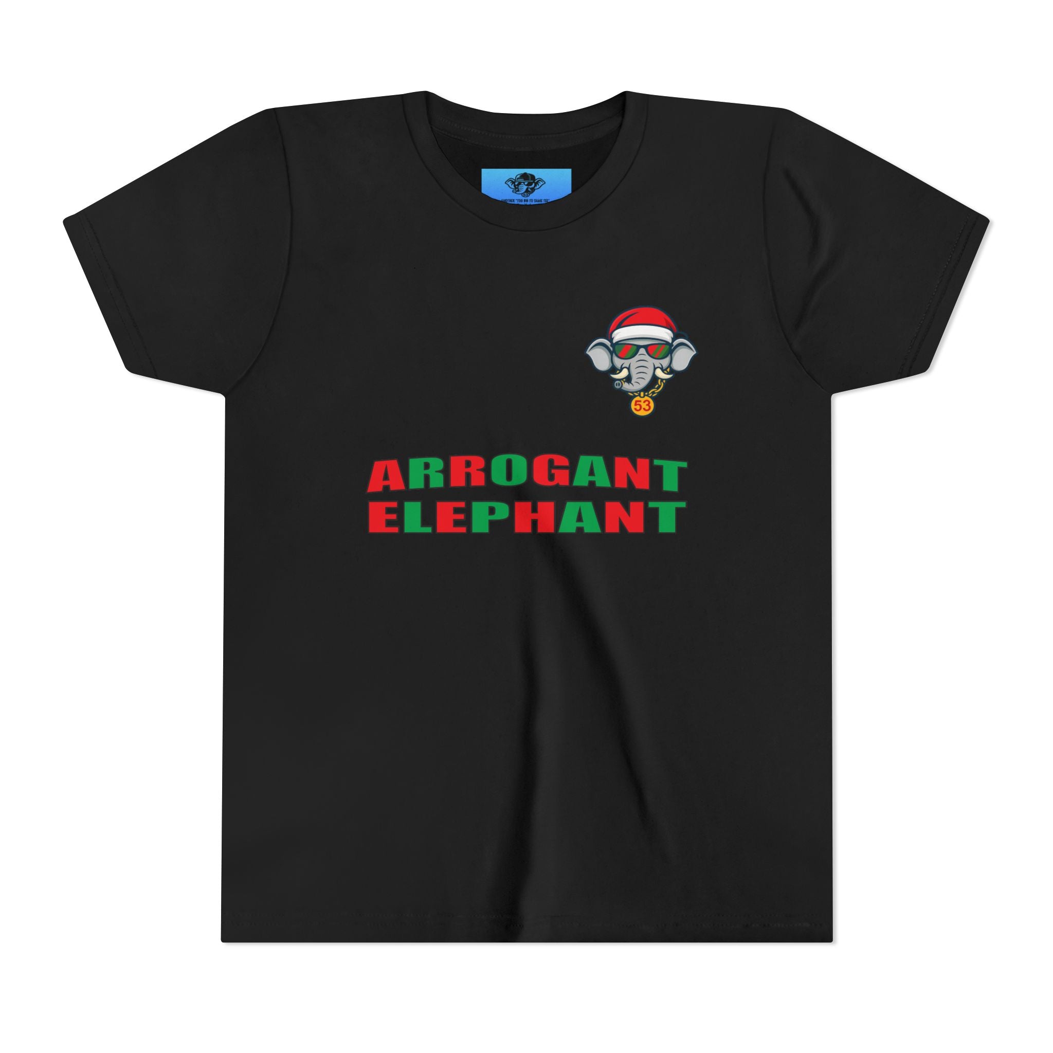Arrogant Elephant™ Santa Dinger Youth Tee – Limited Holiday Edition