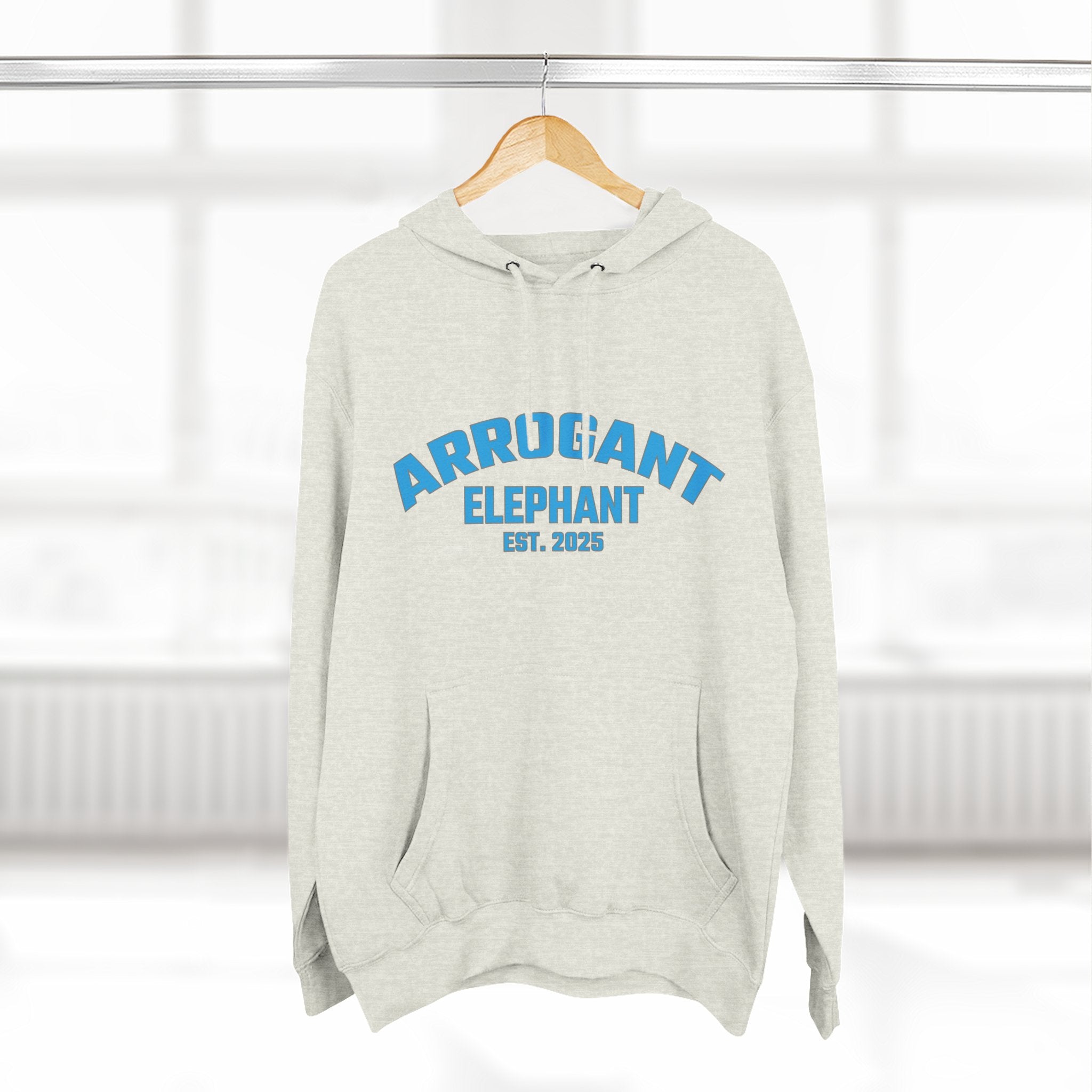 Arrogant Elephant™ Retro Collegiate Hoodie – Est. 2025