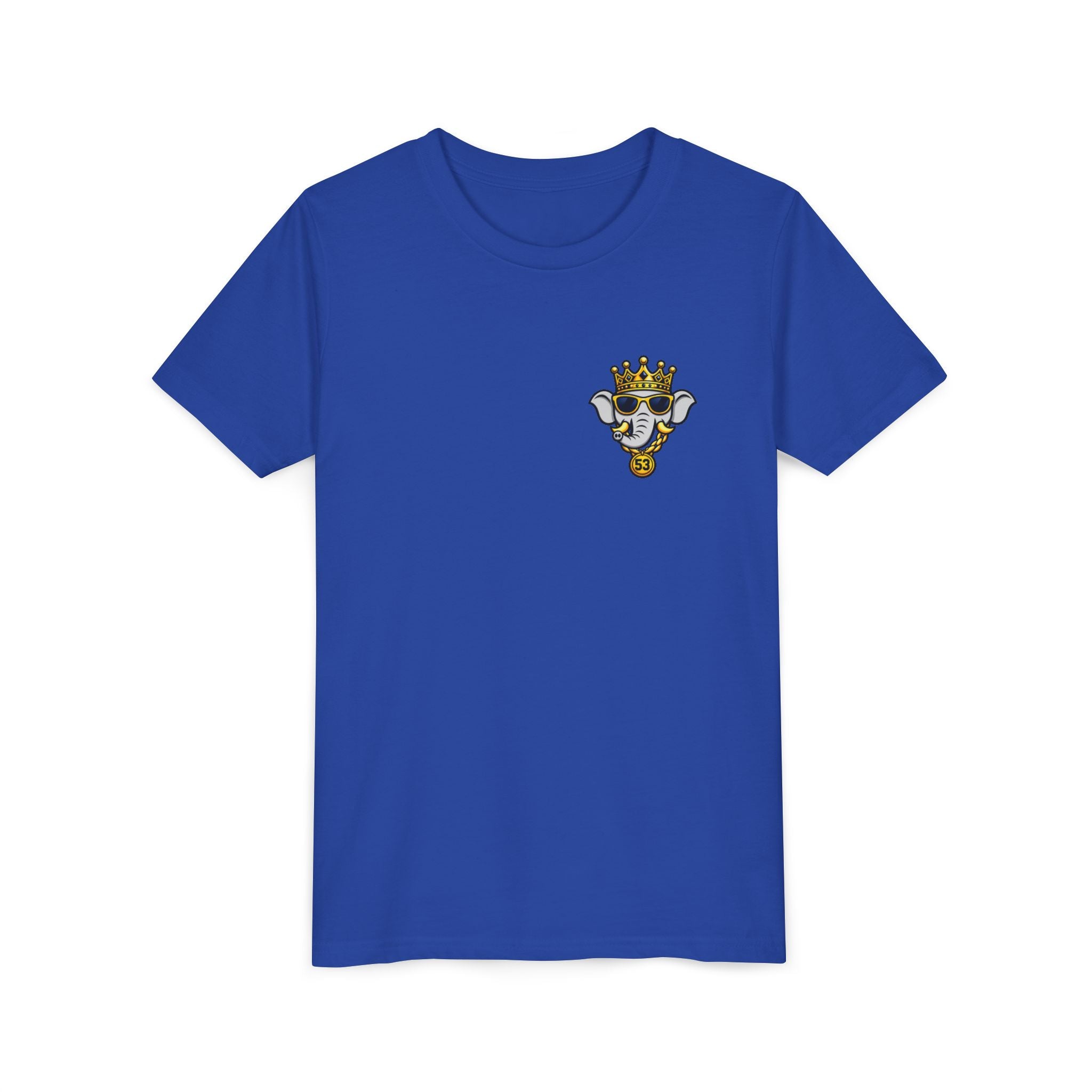 Youth Tee — Home Run King Elephant Baseball Logo